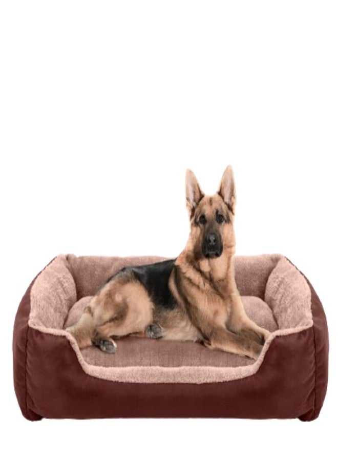 DRILLY Premium Fur 4XL Dog Bed for Extra Large Dogs Washable-Orthopedic Big Dog Beds | Big Breed | | Giant Human Dog Bed (4XL) - Image 1